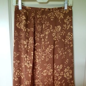 Final$$!'  Talbot Sz 4 Midi Floral  Silk Skirt